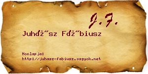 Juhász Fábiusz névjegykártya